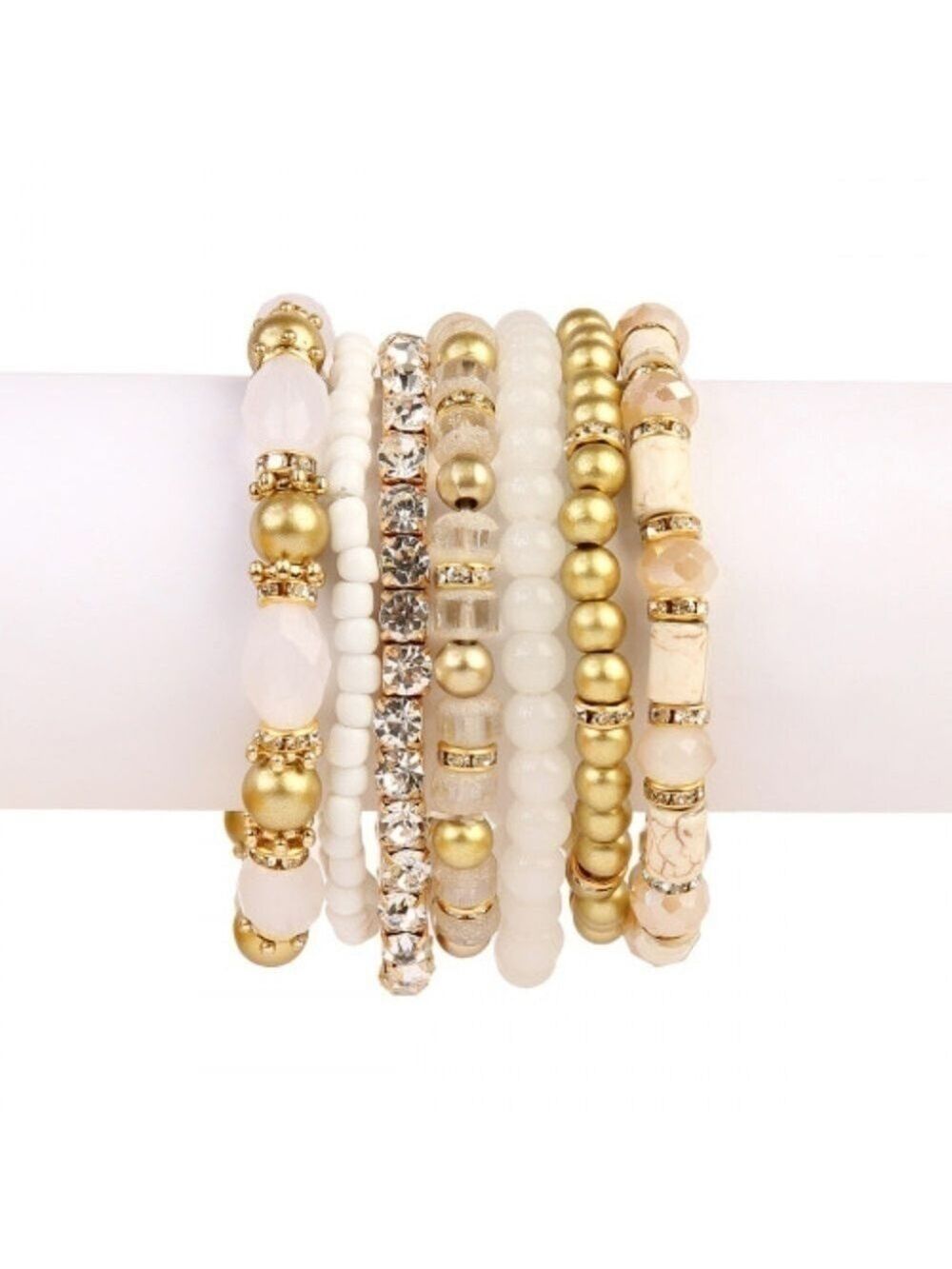 Classy Multi Bead Bracelet Set - Picture 1 of 3